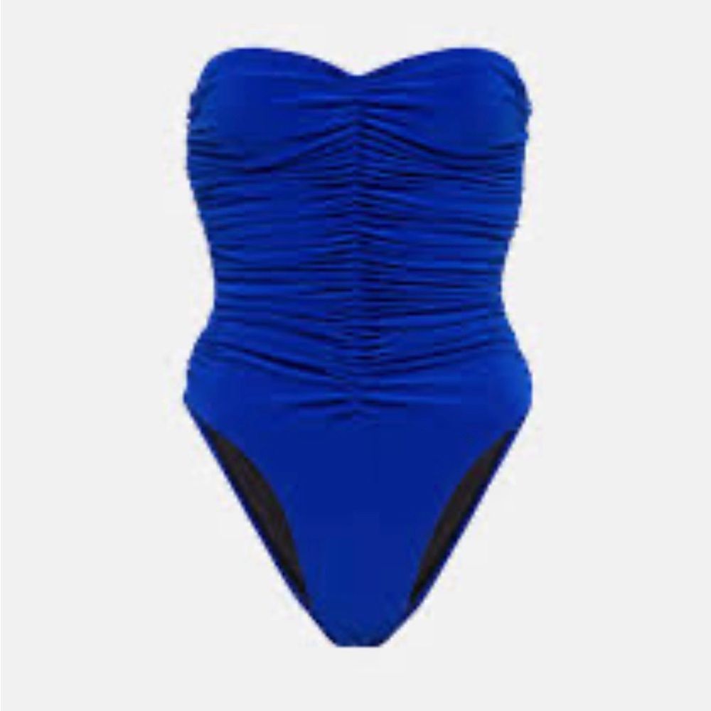Norma Kamali Slinky Marissa swimsuit Cobalt  XS NWT